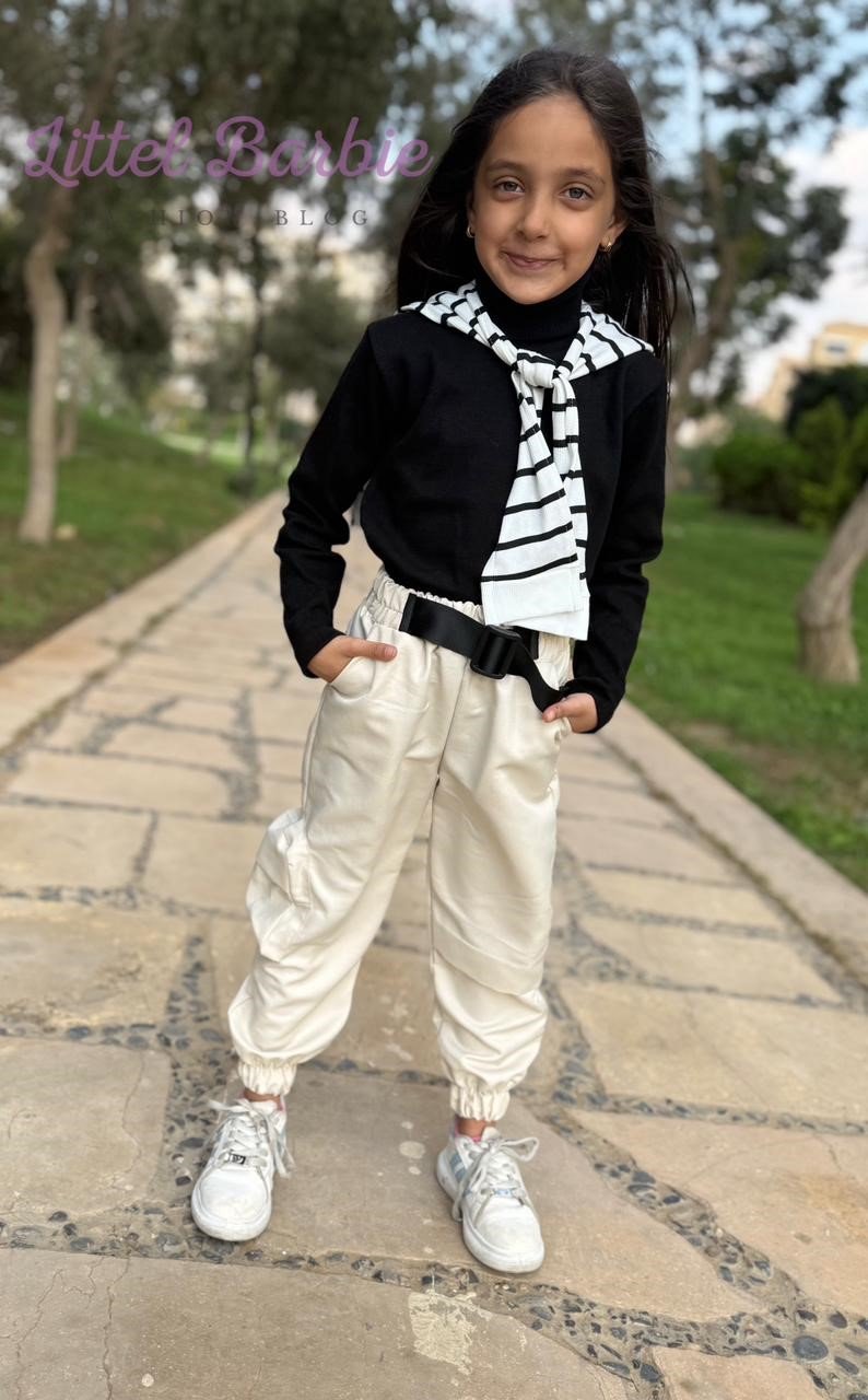 البنطون كارجو جبردين + التوب ديربي + معاه الإسكارف - الصورة 5