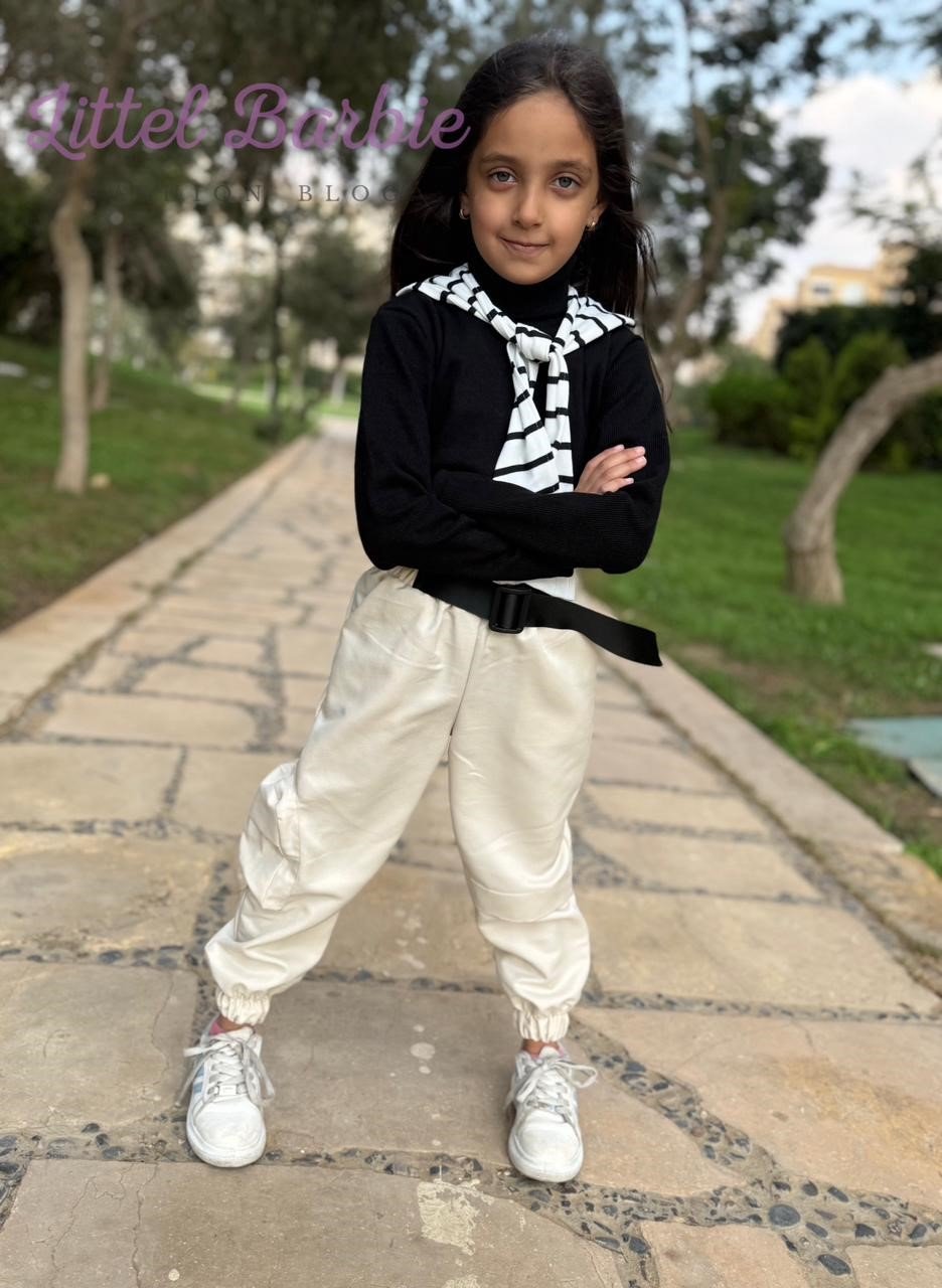 البنطون كارجو جبردين + التوب ديربي + معاه الإسكارف - الصورة 3